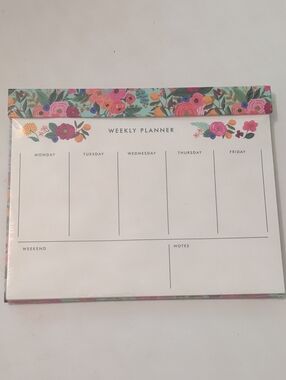 Rifle Paper Co. Floral Weekly Planner Pad in White, Pink, Green, Orange